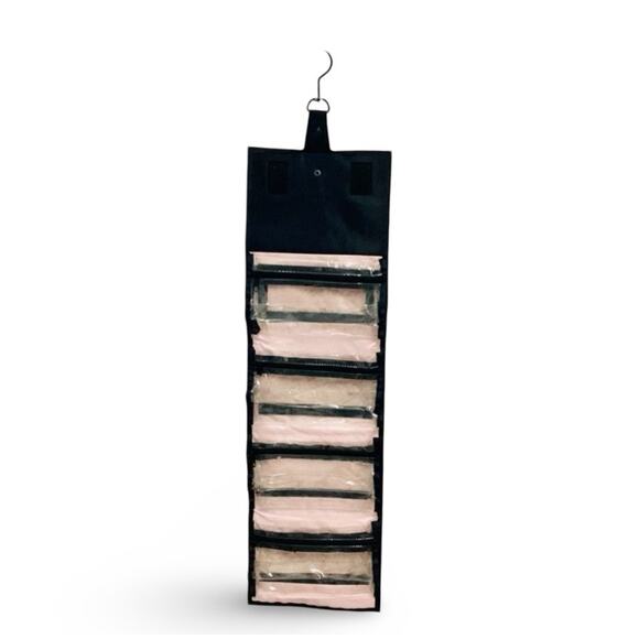 Travel Roll Up Cosmetics Bag with Removable Clear Pouches Hanger - Picture 1 of 6